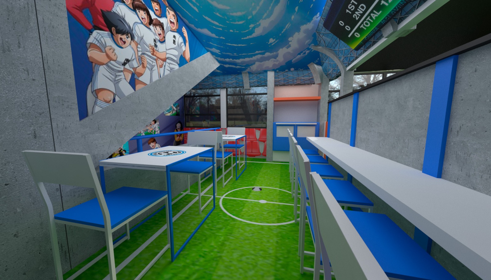 Mural en escalera El balón es mi amigo