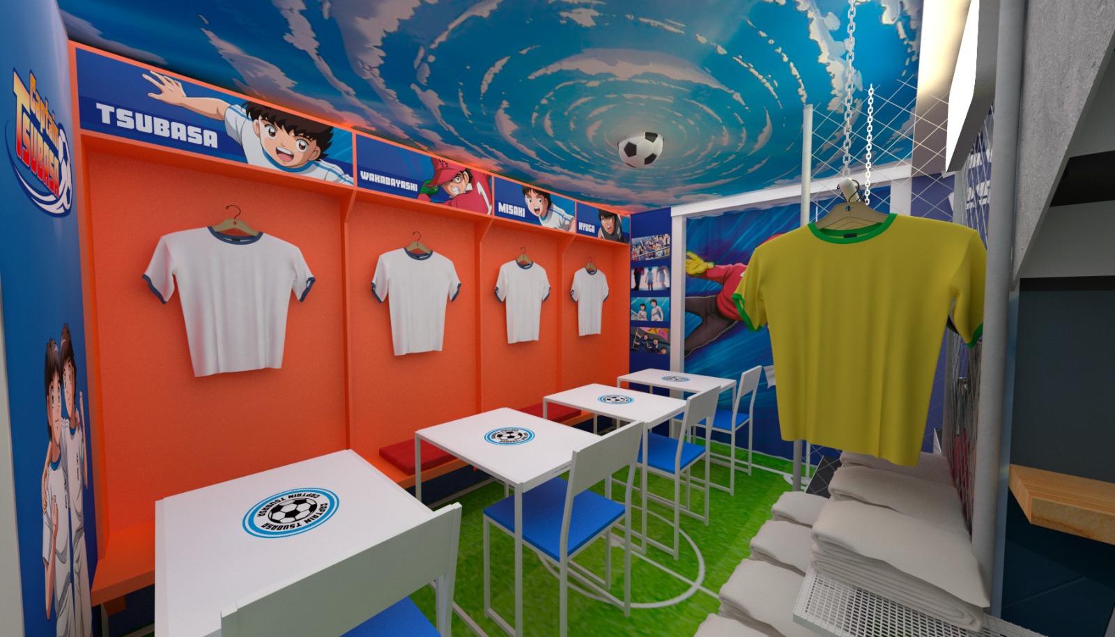 Vestidor Captain Tsubasa con jerseys